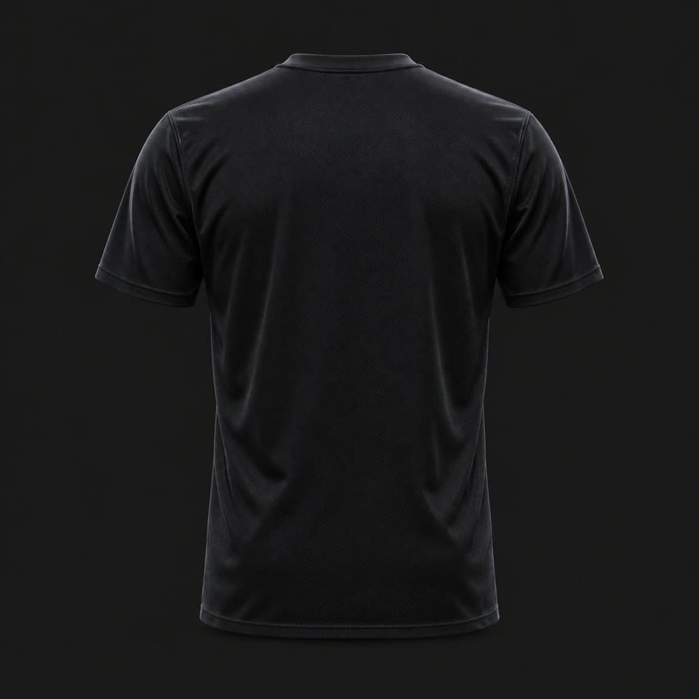 เสื้อกีฬาสีดำ ด้านหลัง