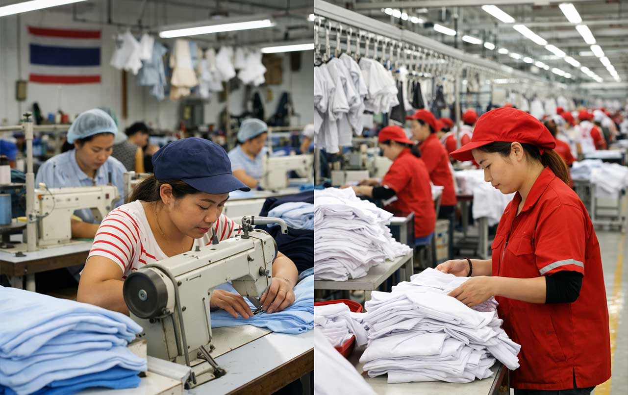 ผลิตเสื้อ โรงงานในไทย หรือ โรงงานจีน 1