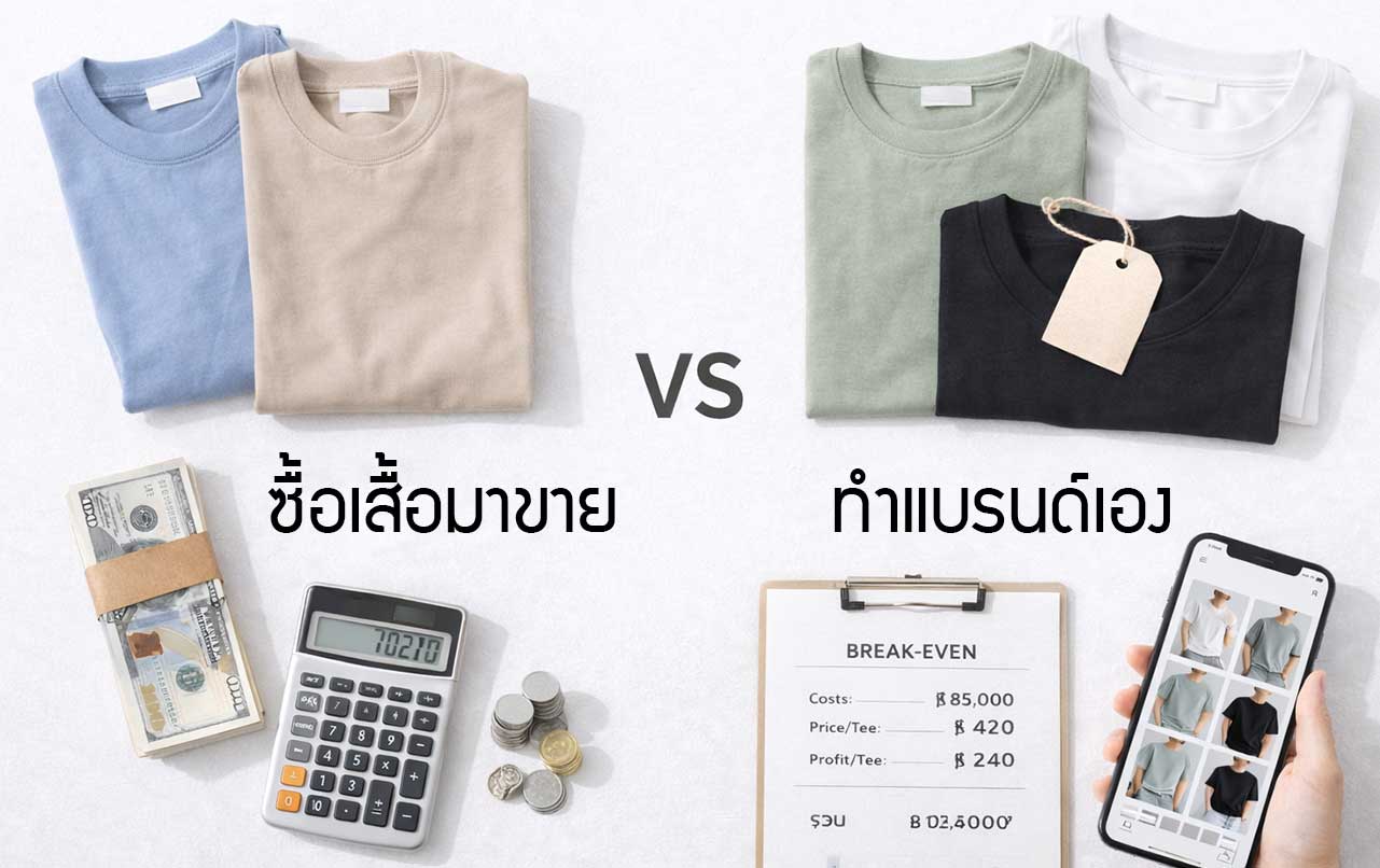 ซื้อเสื้อสำเร็จมาขาย หรือสร้างแบรนด์เอง แบบไหนดีกว่า 1