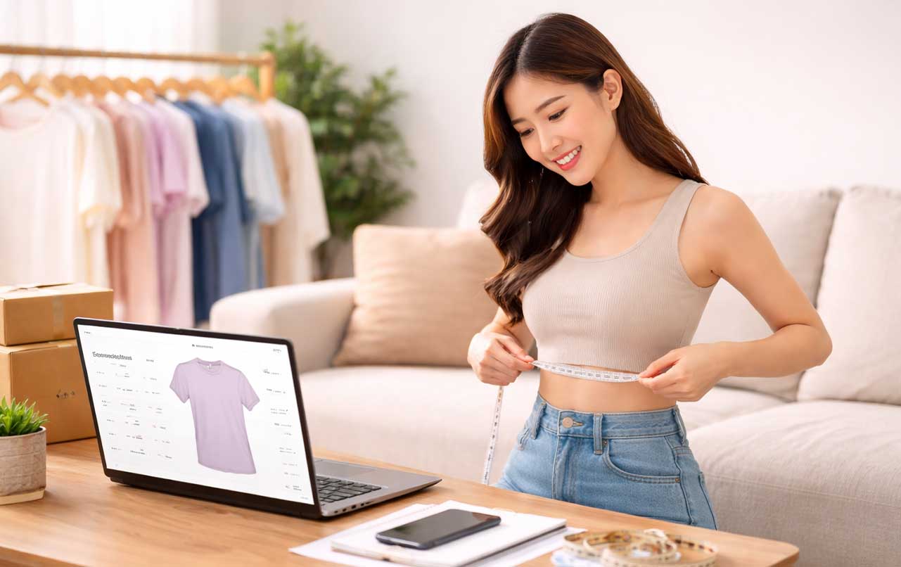 เลือกไซส์เสื้อออนไลน์ยังไงให้พอดีตัว คู่มือครบสำหรับสั่งซื้อให้เป๊ะ 1