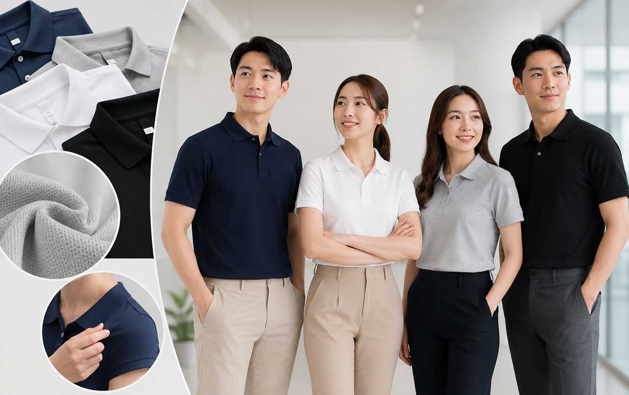 เสื้อโปโลยูนิฟอร์มองค์กร เลือกแบบไหนดี วิธีเลือกให้เหมาะ1