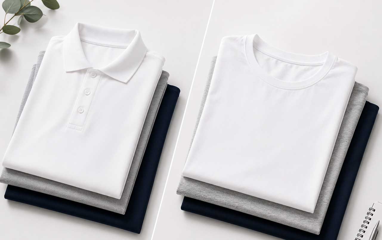 เสื้อโปโล เสื้อยืดคอกลม เลือกแบบไหนดีสำหรับองค์กรและพนักงาน1